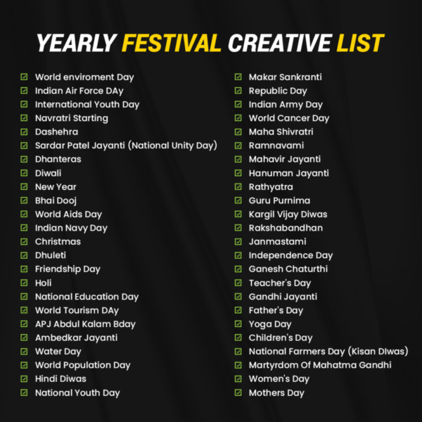List of Indian Top Festival